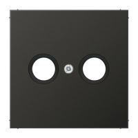 Крышка для TV-FM-розеток, фиксация винтом; металл; антрацит; Aluminium, AL2990TVAN