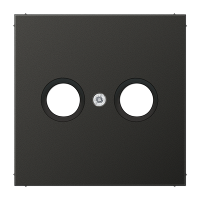 Крышка для TV-FM-розеток, фиксация винтом; металл; антрацит; Aluminium, AL2990TVAN