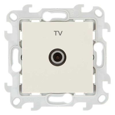 Simon ТВ розетка проходная, сл кость, 2410475-031