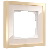 Werkel W0012851/ Рамка на 1 пост Baguette (айвори/латунь), a060233