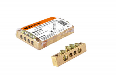 Шина "N" нулевая 6х9мм  4/2 (4 группы/крепеж по краям) TDM Electric, SQ0801-0057