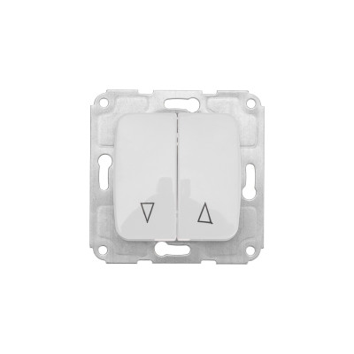 DEA Выключатель для жалюзи 2кл с/у 10А мех. Бел KRANZ (1/10/120), KR-78-0209