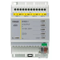 Vimar Контроллер программируемый с 4 релейными выходами 16А, KNX, 4DIN 250V, 01523.1
