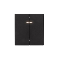 Выключатель STRONG 2 кл с подсветкой 10А с/у антрацит KRANZ, KR-78-0714-5