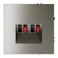 Розетка акустическая встраиваемая VOLTUM S70 4-местная, (шелк), VLS060304