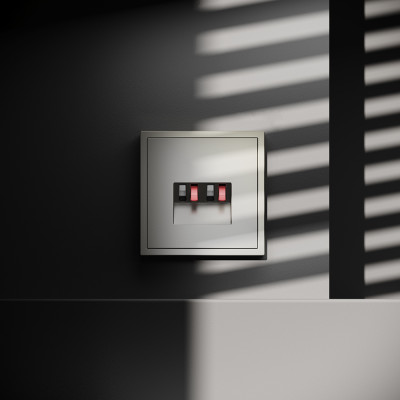 Розетка акустическая встраиваемая VOLTUM S70 4-местная, (шелк), VLS060304