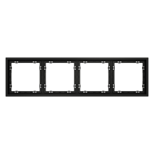 Рамка пластиковая VOLTUM S70 на 4 поста, (черный матовый), VLS100408