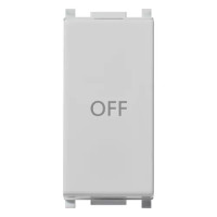 Vimar Кнопка 1P NO+NC 10A с символом "OFF", серебро, 14056.33.SL