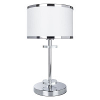 Arte Lamp FURORE, Светильник настольный интерьерный, цвет арматуры - ХРОМ, цвет плафона/декора - БЕЛЫЙ, 1х60W E27, A3990LT-1CC