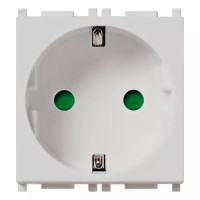 Vimar Розетка SICURY 2P+T16A немецкий стандарт, серебристая с безвинтовыми клеммами, 14208.FX.SL