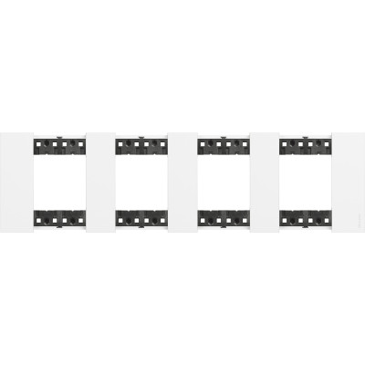 KA4802M4KW Bticino LIVING NOW. Декоративная рамка 4 поста (2+2+2+2 модуля).Цвет Белый., KA4802M4KW