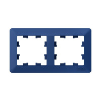 ATN221102 - ATLASDESIGN AIR 2-постовая РАМКА, АКВАМАРИН/дымчатый черный, Systeme Electric