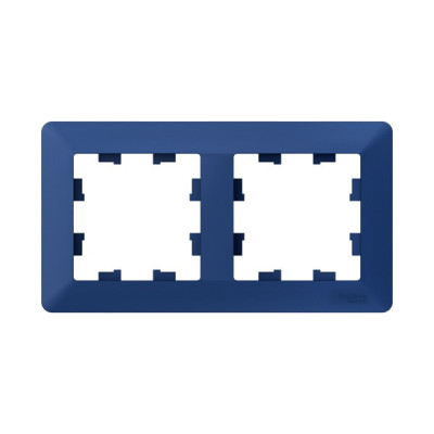 ATN221102 - ATLASDESIGN AIR 2-постовая РАМКА, АКВАМАРИН/дымчатый черный, Systeme Electric