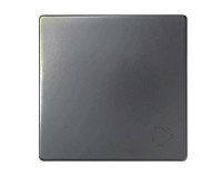 Simon Клавиша для выключателя с подсветкой и пиктограммой "звонок" цвета матовый титан S82 Concept, 8200017-096