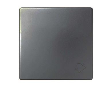 Simon Клавиша для выключателя с подсветкой и пиктограммой "звонок" цвета матовый титан S82 Concept, 8200017-096