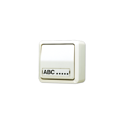 Выключатель 10 AX 250 V ~ для накладного монтажа, с полем для надписи; слоновая кость, 606ANA