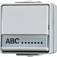 Выключатель универсальный для накладного монтажа с полем для надписи 17 x 72 mm IP44, 606NAW