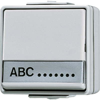 Выключатель универсальный для накладного монтажа с полем для надписи 17 x 72 mm IP44, 606NAW