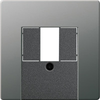 *Только из наличия* Н/Ц !! *Снято* Накладка телефонной розетки TAE+Стерео+USB с полем для надписи *Только из наличия* Н/Ц !! *Снято* Накладка телефонной розетки TAE+Стерео+USB с полем для надписи