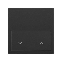 Simon 10020115-238 Кит 1 пост, фронт. 1 рамка «минимум» + 1 клавиша жалюзи цвета черный матовый S100