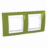 UnicaCh Рамка 2-ная горизонт., фисташк./бел.