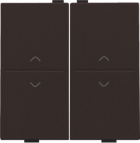 Niko Шоколад Накладка на кнопку (вверх и вниз), двухклавишная, 124-00010
