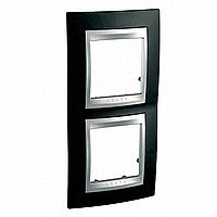 MGU66.004V.093 - UNICA TOP РАМКА 2-постовая, вертикальная, АЛЮМИНИЙ/РОДИЙ