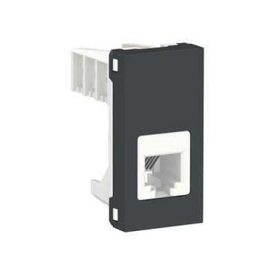 NU349154 - Unica modular розетка телефонная, rj12, одиночная, 1 модуль, антрацит