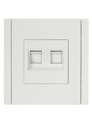 FORTE&PIANO Роз. комп. 2-ая RJ45 кат.5E FP233 бел. IEK, FP-K20-1-K01