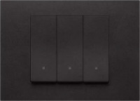 Vimar Linea выключатель 3-х клавишный, цвет черный матовый, Полимер Total Look