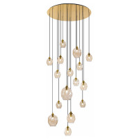 ST LUCE SL1188.303.16 Люстра подвесная ST-Luce Латунь/Коньячный E14/E27 12+4*40W