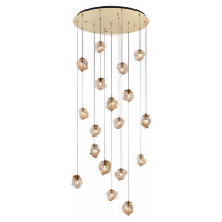 ST LUCE SL1175.303.18 Светильник подвесной ST-Luce Латунь/Янтарный E14 18*40W