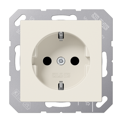 Штепсельная розетка SCHUKO 16А / 250В, пружинные зажимы; дюропласт; слоновая кость; A500, A1520