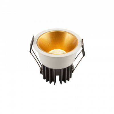 Denkirs DK4500-WG Встраиваемый светильник, IP 20, 12 Вт, LED 3000, бело-золотой, алюминий
