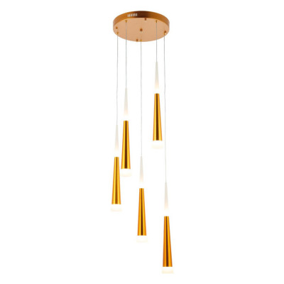 Evoluce SLE200103-05 Светильник подвесной Золотистый/Золотистый, Белый LED 5*7W 3000K