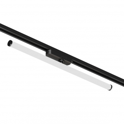 Denkirs DK6648-BK Поворотный однофазный трековый светильник STROM со светодиодом L600mm 220V 15W 150° 4000K IP20 черный алюминий/акрил