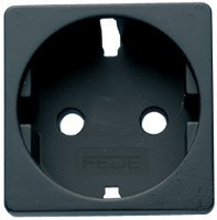 FD16723-M Fede Fede Накладка розетки 2К+З для мех-зма FD16823, черная