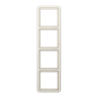 Рамка для вертикальной и горизонтальной установки ударопрочная, 4-кратная; слоновая кость, CD584WUW