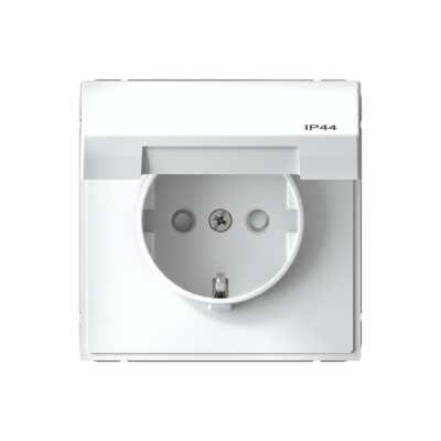 GAL440146 - ARTGALLERY РОЗЕТКА с заземл. со шт. с крышк, 16А, IP44, механизм, БЕЛЫЙ, Systeme Electric