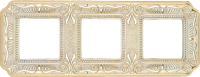 FD01363OP Fede Firenze Рамка 3-ная, Gold White Patina
