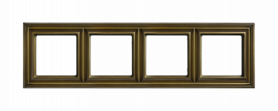 Рамка 4-поста; термопласт; антик; Eco Deco, EPD484AT