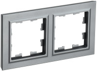 BRITE Рамка 2-мест. РУ-2-БрС сталь IEK, BR-M22-K46