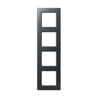 Рамка для вертикальной и горизонтальной установки, 4 поста; термопласт; матовый антрацит; A550, A5584BFANM