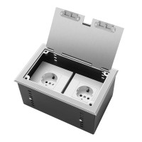 Люк напольный на 2 модуля (горизонт.), металлический, h=100мм, с рамкой, крышка без углубления, TIMIUX, нержавеющая сталь, EU2GH100R ST Люк напольный на 2 модуля (горизонт.), металлический, h=100мм, с рамкой, крышка без углубления, TIMIUX, нержавеющая сталь, EU2GH100R ST