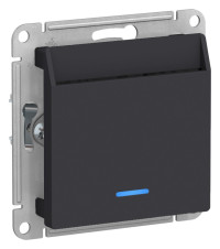 ATN001067 - ATLASDESIGN ВЫКЛЮЧАТЕЛЬ карточный с подсветкой, 10А, без задержки отключения, механизм, КАРБОН, Systeme Electric