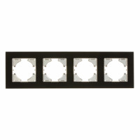 С1140-031 GUSI UGRA РАМКА 4-местная, стекло, цвет чёрный., С1140-031 С1140-031 GUSI UGRA РАМКА 4-местная, стекло, цвет чёрный., С1140-031