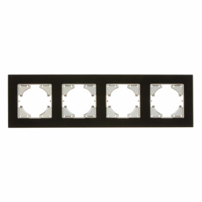 С1140-031 GUSI UGRA РАМКА 4-местная, стекло, цвет чёрный., С1140-031