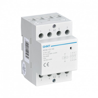 Chint Контактор модульный NCH8-63/22 63А 2НЗ+2НО AC220/230В, 50Гц (R), 256219