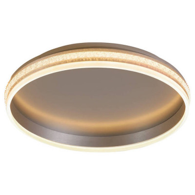 Светильник светодиодный управляемый с пультом, с батарейками 2*ААА, 80W, Max. 4800Lm, 3000К-6500K, IP20, серебро AL5880 SHINING RING, Feron 41695