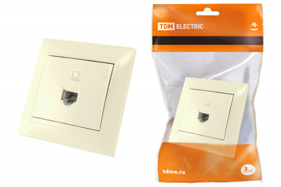 Розетка компьютерная RJ45  сл. кость "Лама" TDM Electric, SQ1815-0116